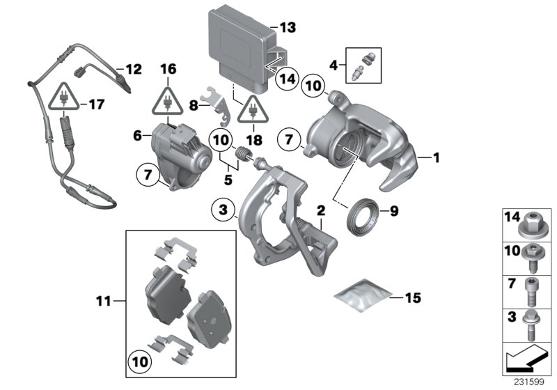 BMW (BRILLIANCE) 34 21 6 796 741 - Bremžu uzliku kompl., Disku bremzes adetalas.lv