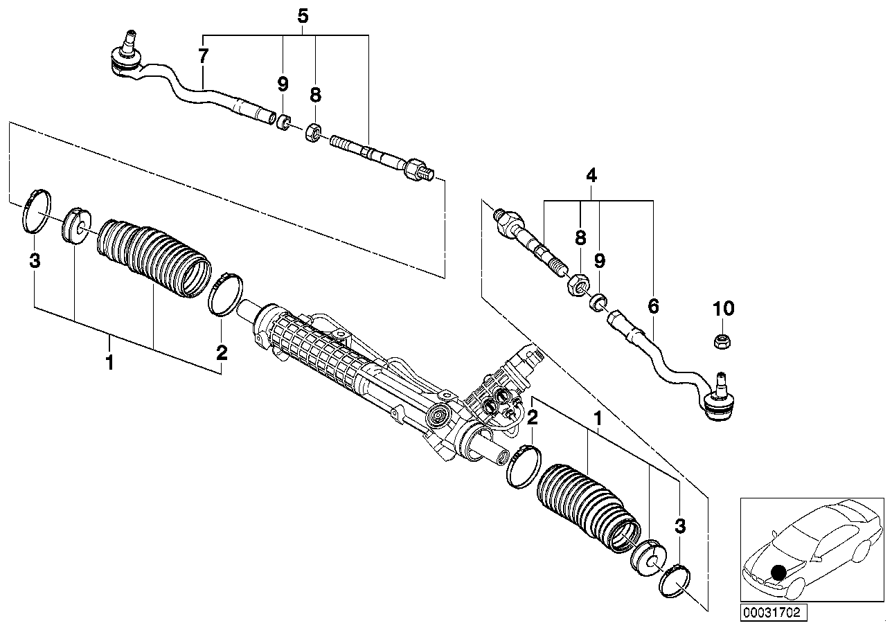 BMW 32 10 6 777 504* - Stūres šķērsstiepnis adetalas.lv