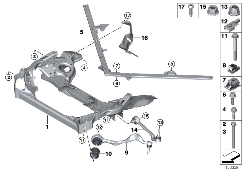 BMW 31 12 2 405 859 - Neatkarīgās balstiekārtas svira, Riteņa piekare adetalas.lv