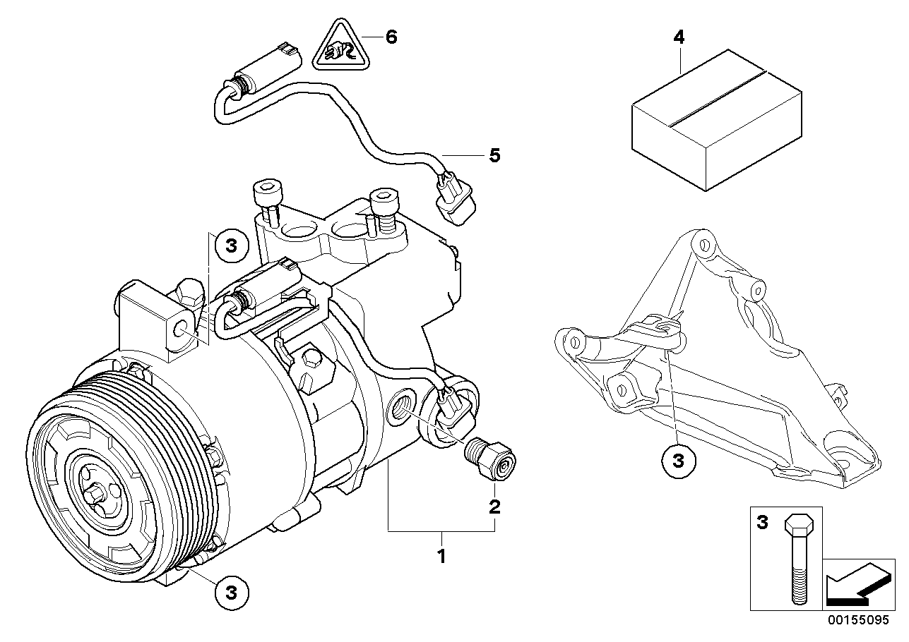 BMW 64 52 6 987 766 - Kompresors, Gaisa kond. sistēma adetalas.lv