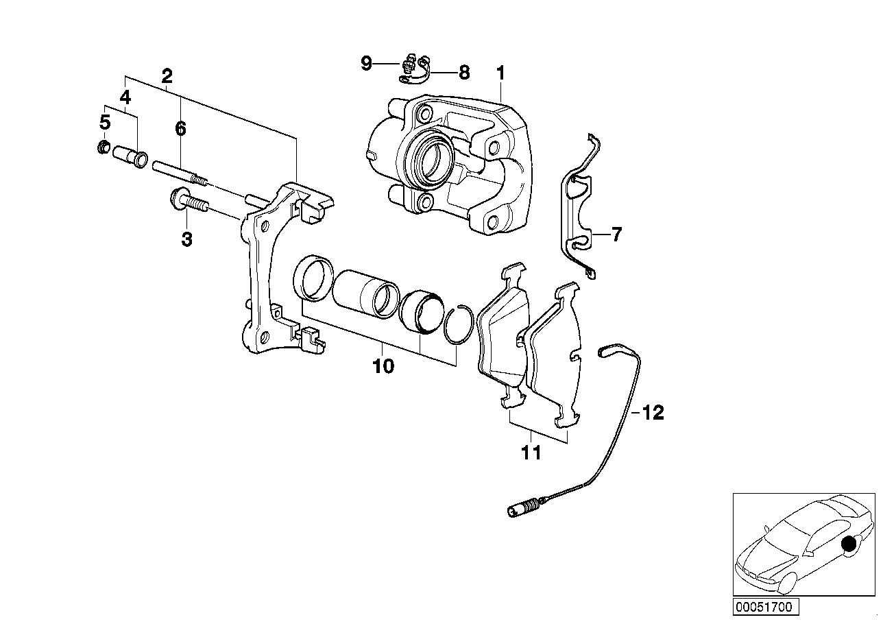 Rover 34216761239 - Bremžu uzliku kompl., Disku bremzes adetalas.lv