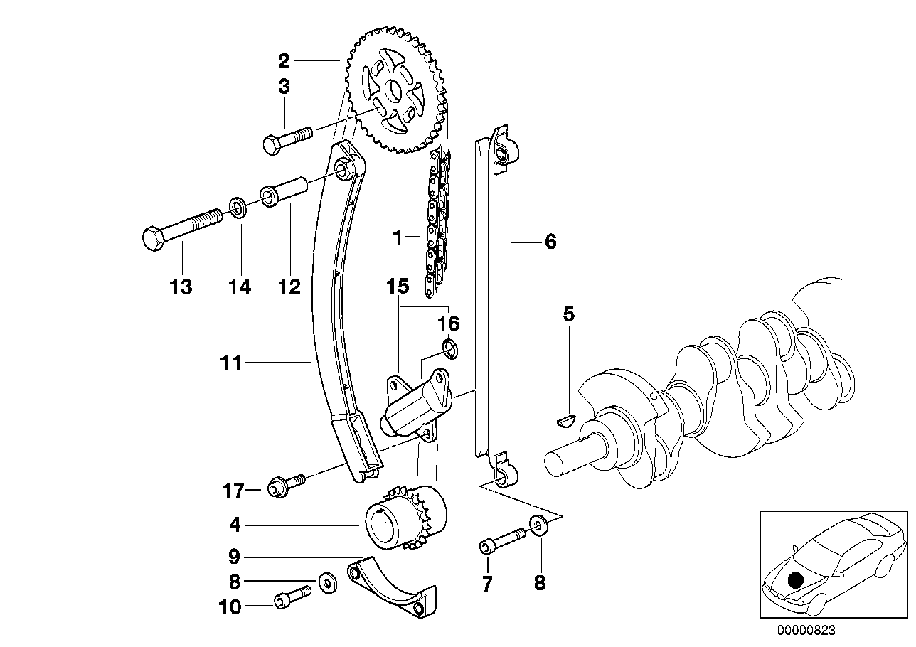 Mini 11 31 1 734 392 - Timing chain adetalas.lv