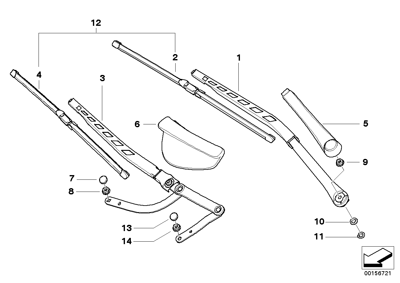 BMW 61 61 0 431 438 - Stikla tīrītāja slotiņa adetalas.lv