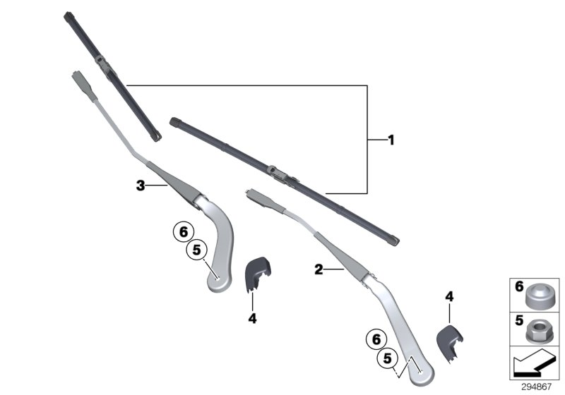 BMW 61617253397 - Stikla tīrītāja slotiņa adetalas.lv