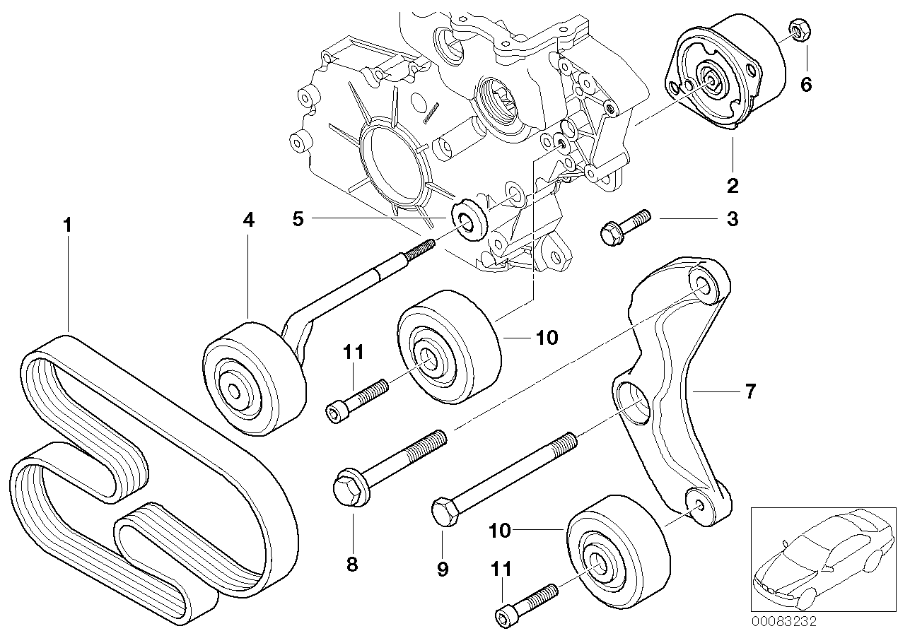 BMW 11 28 7 787 369 - Ķīļrievu siksna adetalas.lv