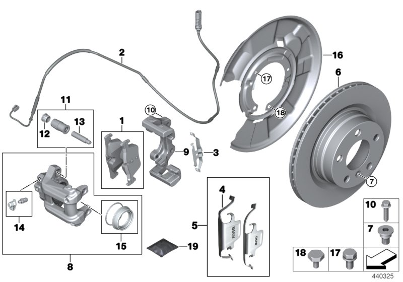 BMW 34216850860 - Virzītājčaulu komplekts, Bremžu suports adetalas.lv