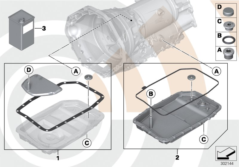 Rolls-Royce 24 11 8 612 901 - Set, oil sump, oil filter, auto. transm. adetalas.lv