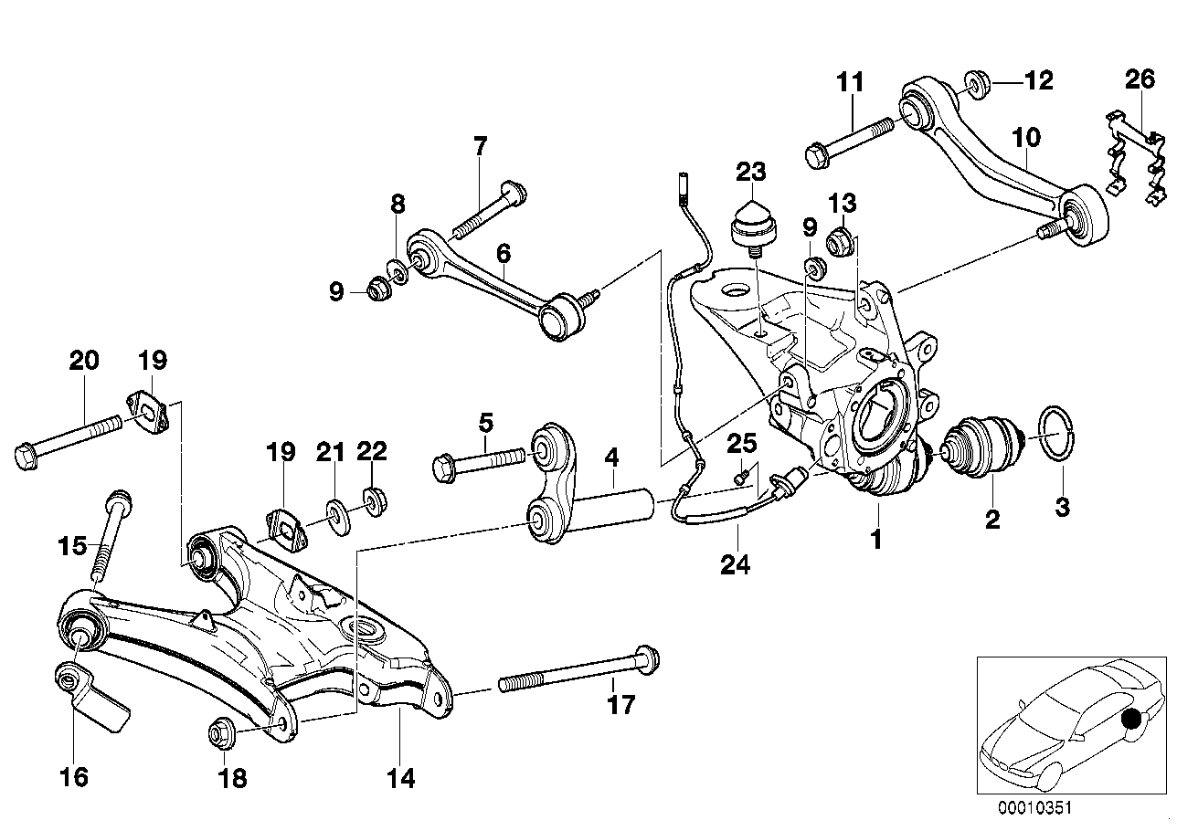 BMW 33 32 6 779 785 - Remkomplekts, Balstiekārtas svira adetalas.lv