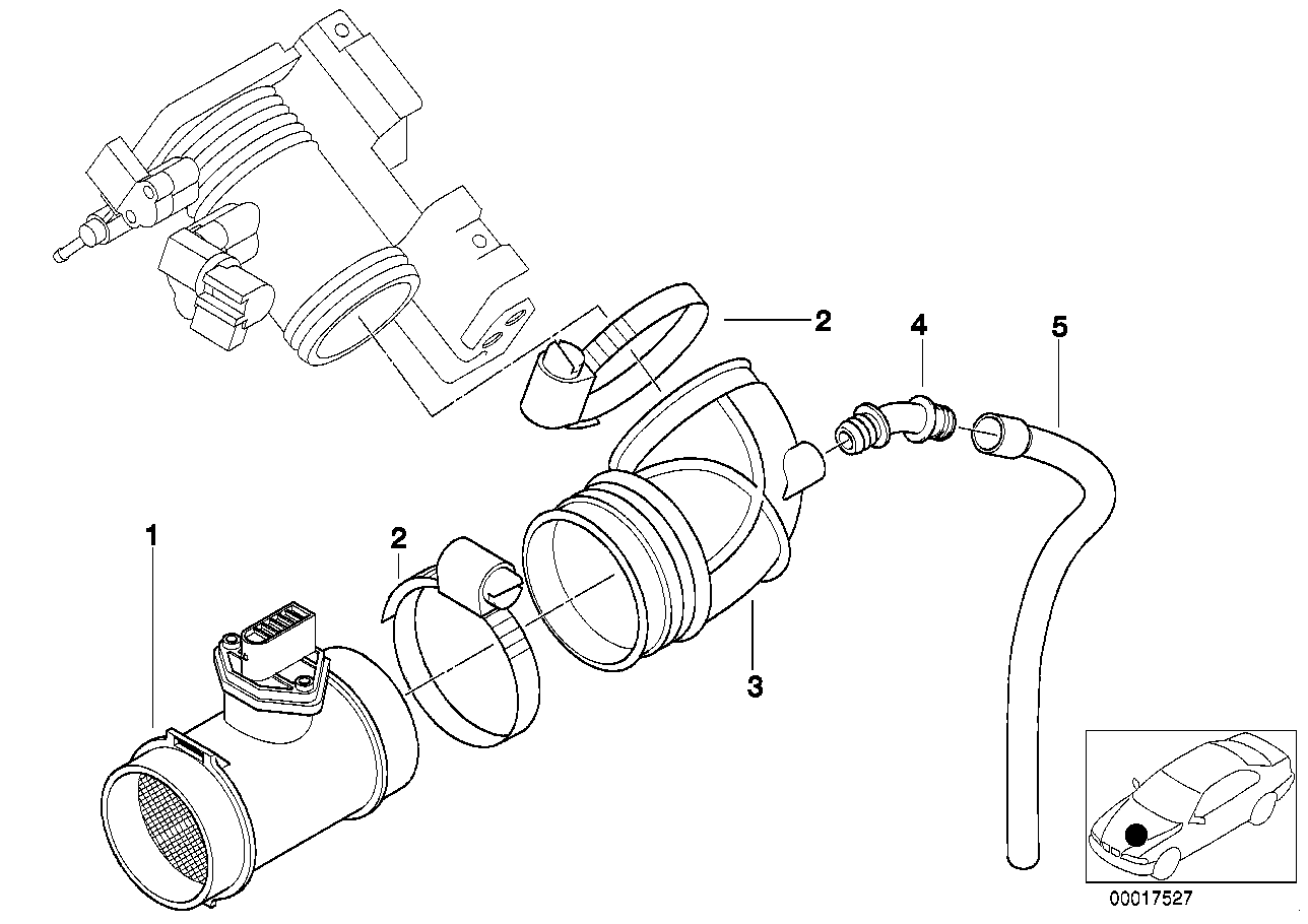 BMW Motorcycles 13 62 1 433 565 - Gaisa masas mērītājs adetalas.lv