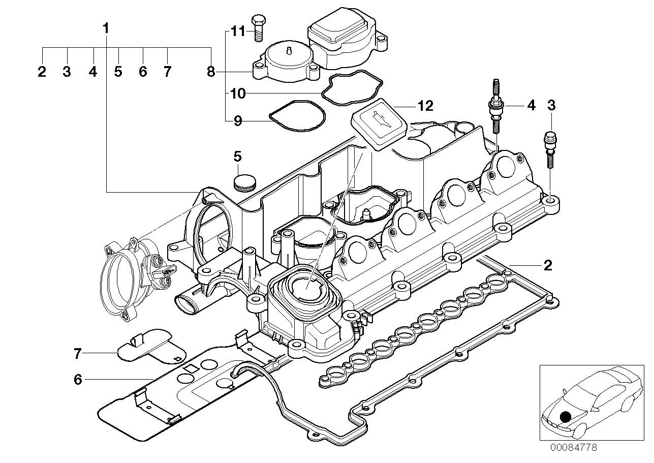 BMW 11 12 7 793 166 - Vārsts, Motora kartera ventilācija adetalas.lv