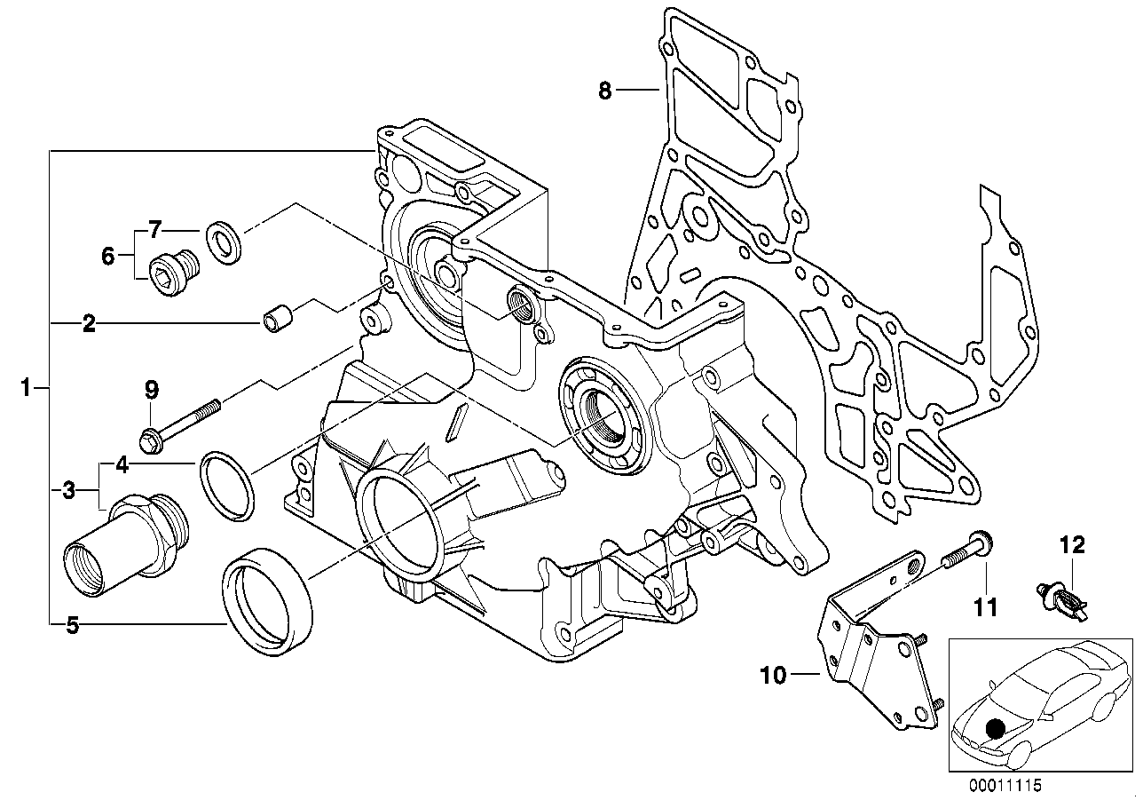 BMW 11 14 2 249 532 - Vārpstas blīvgredzens, Kloķvārpsta adetalas.lv