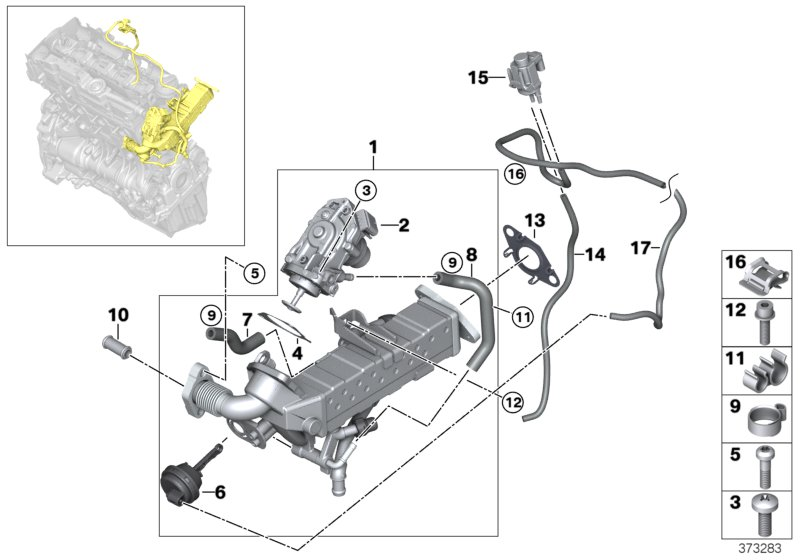 BMW Motorcycles 11 71 8 513 132 - Izpl. gāzu recirkulācijas vārsts adetalas.lv