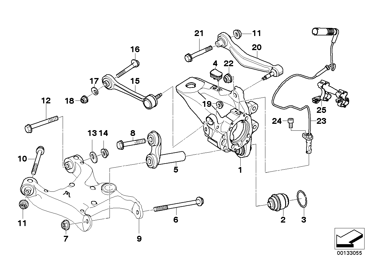 BMW 33 32 6 760 383 - Remkomplekts, Balstiekārtas svira adetalas.lv