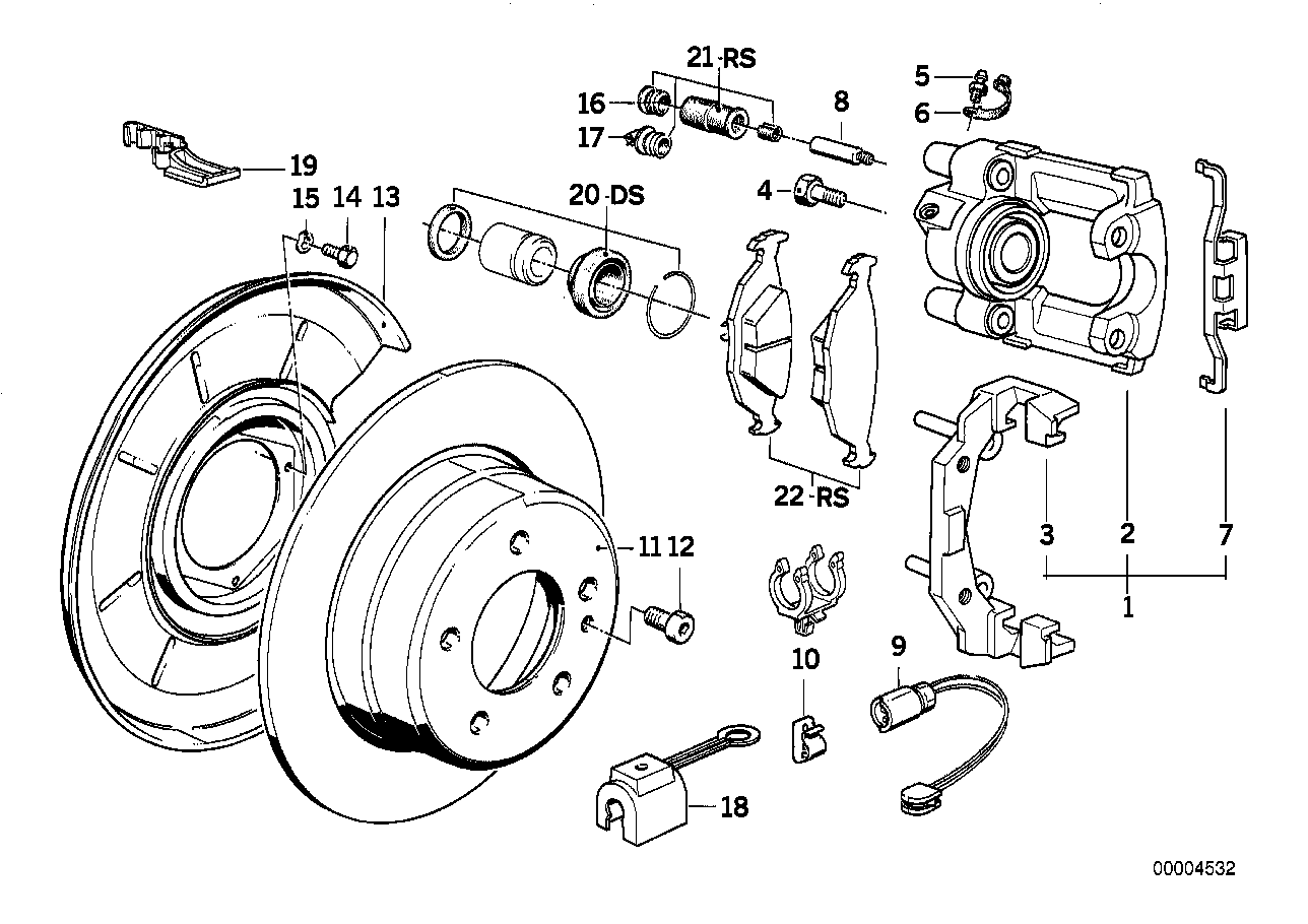 BMW 34211158912 - Bremžu uzliku kompl., Disku bremzes adetalas.lv