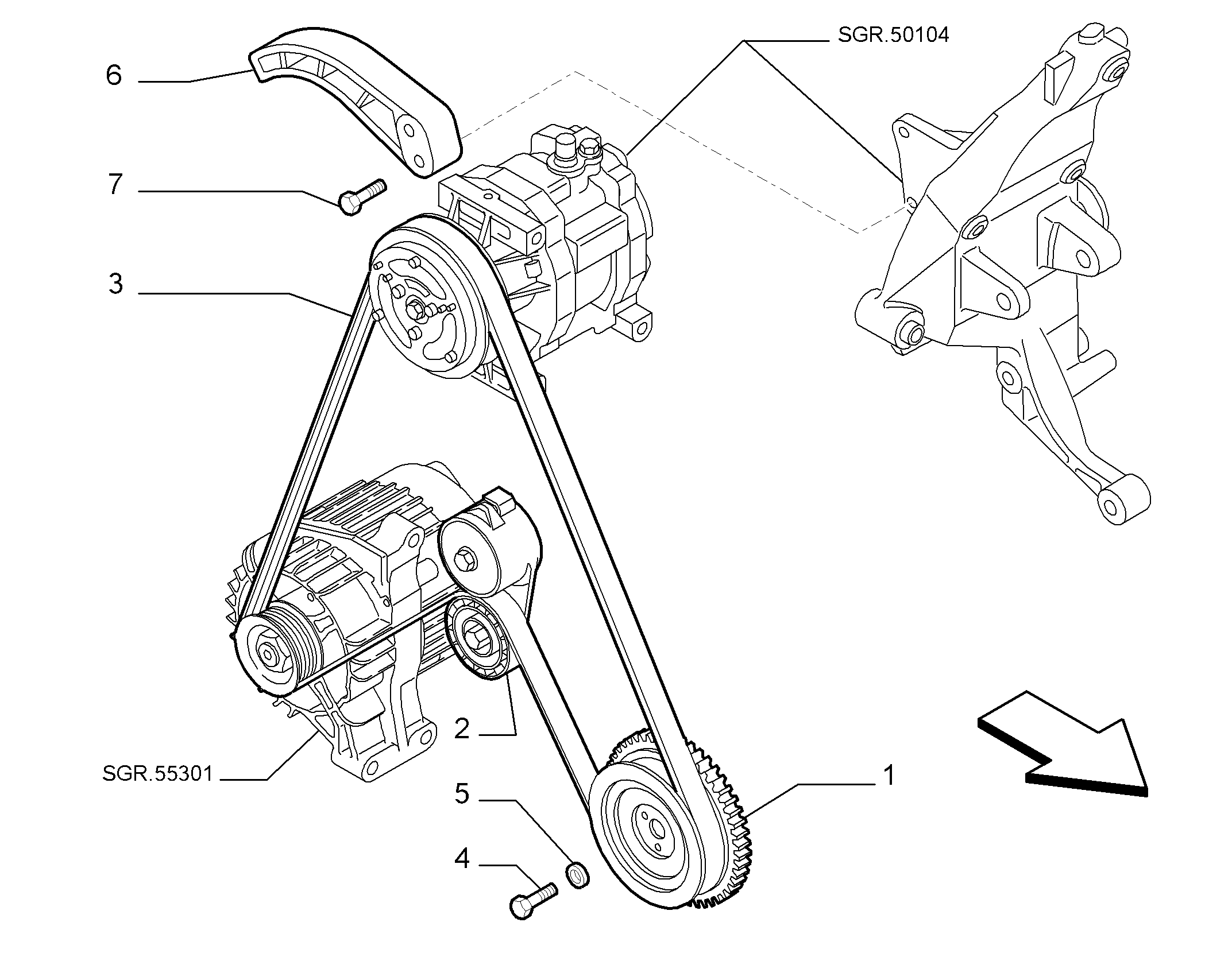 Jeep 55217836 - Piedziņas skriemelis, Kloķvārpsta adetalas.lv