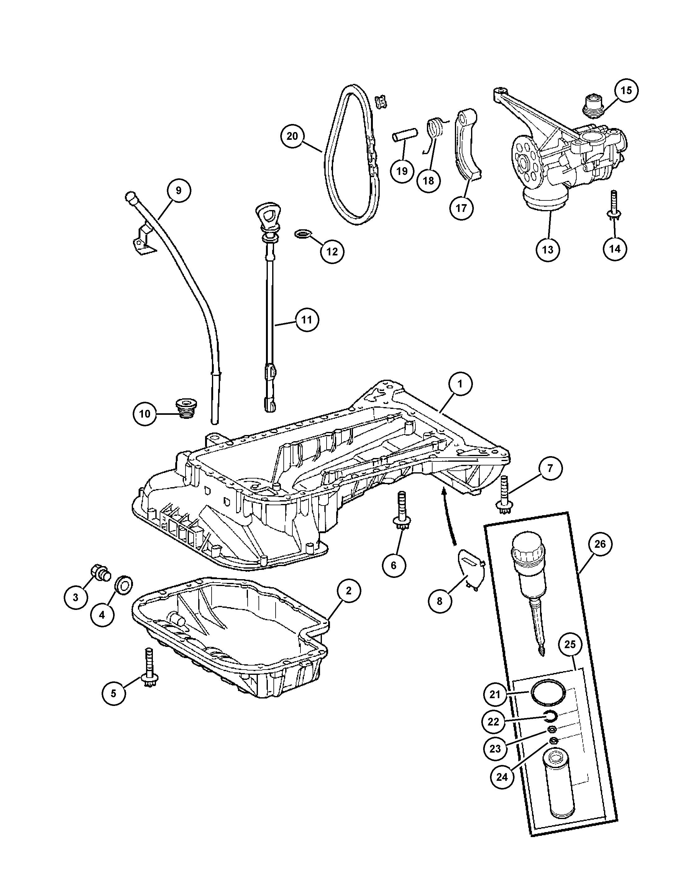 Jeep 5102 905AB - Eļļas filtrs adetalas.lv