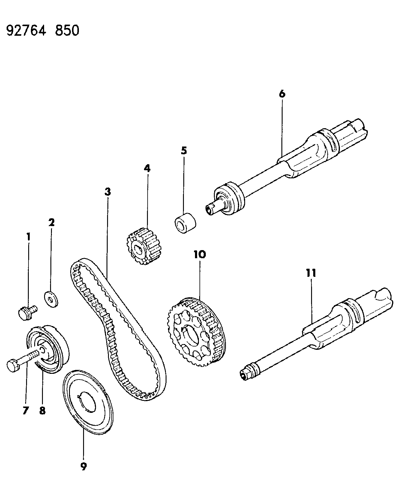 Dodge MD11 5976 - Spriegotājrullītis, Gāzu sadales mehānisma piedziņas siksna adetalas.lv