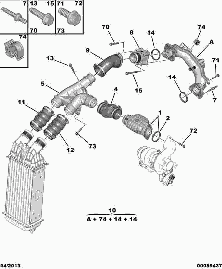 CITROËN/PEUGEOT 98 012 805 80 - Pūtes sistēmas gaisa caurule adetalas.lv