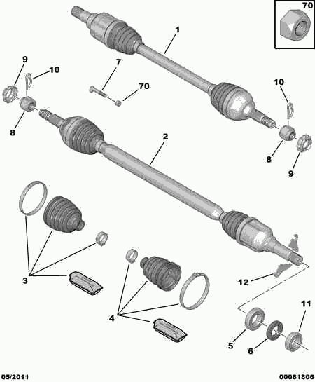 DS 3287 F3 - Putekļusargs, Piedziņas vārpsta adetalas.lv