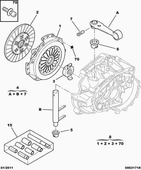 PEUGEOT 2050 W8 - Sajūga komplekts adetalas.lv