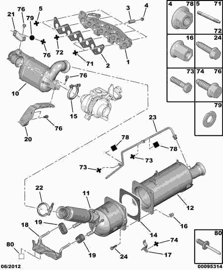 PEUGEOT 1731.VE - Nosēdumu / Daļiņu filtrs, Izplūdes gāzu sistēma adetalas.lv