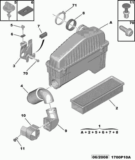 CITROËN 1444 CZ - Gaisa filtrs adetalas.lv