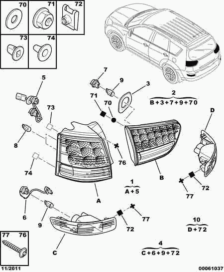 PEUGEOT 6350 EN - Aizm. miglas lukturi adetalas.lv