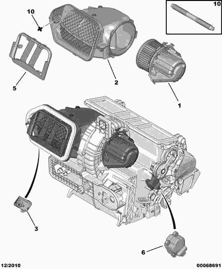 CITROËN/PEUGEOT 6441 AJ - Salona ventilators adetalas.lv