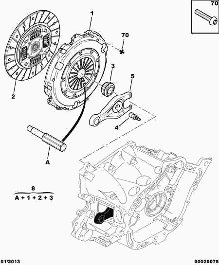 PEUGEOT 2004.Y0 - Sajūga komplekts adetalas.lv