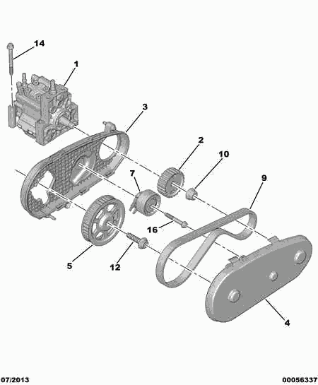 CITROËN 0829.C0 - Spriegotājrullītis, Gāzu sadales mehānisma piedziņas siksna adetalas.lv