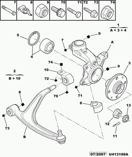 CITROËN/PEUGEOT 3520 V3 - Neatkarīgās balstiekārtas svira, Riteņa piekare adetalas.lv