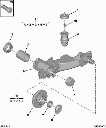 CITROËN 3740.45 - Vāks, Riteņa rumbas gultnis adetalas.lv