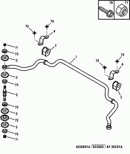 PEUGEOT 6822.TV - Stiepnis / Atsaite, Stabilizators adetalas.lv