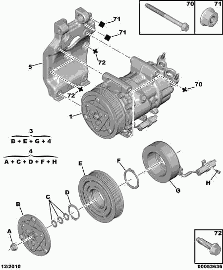 CITROËN/PEUGEOT 6453 QG - Kompresors, Gaisa kond. sistēma adetalas.lv