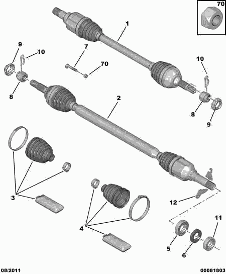 DS 3287 F4 - Putekļusargs, Piedziņas vārpsta adetalas.lv