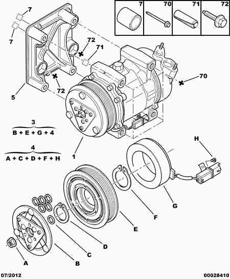 CITROËN 6453.KS - Kompresors, Gaisa kond. sistēma adetalas.lv