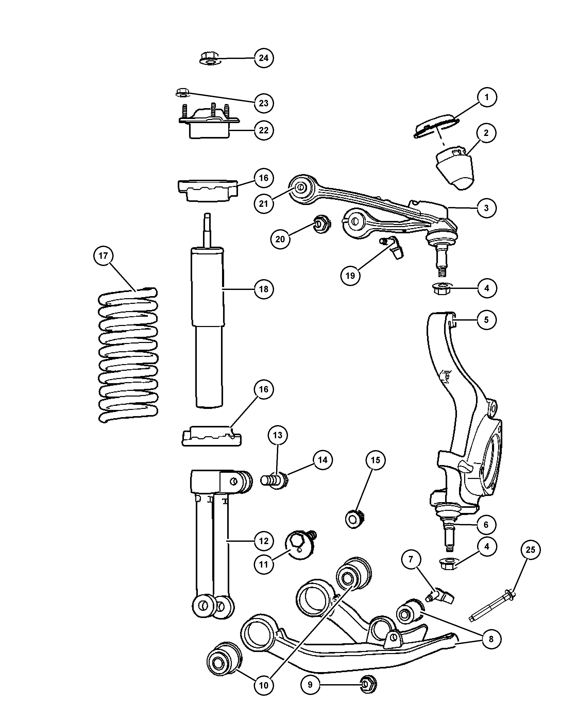 Chrysler 52109 987AE - Piekare, Šķērssvira adetalas.lv