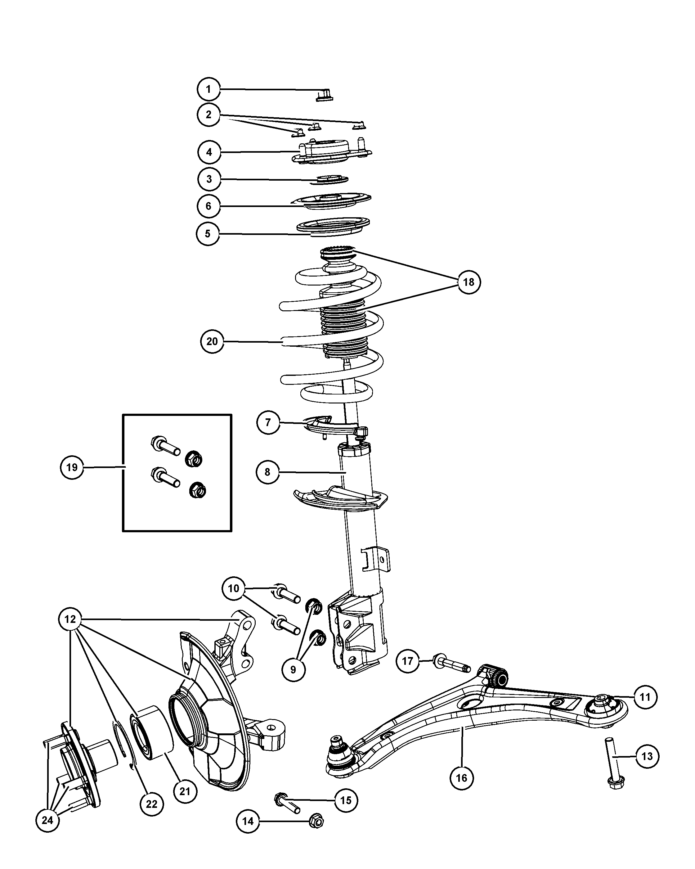 Jeep 5105 586AA - Riteņa rumbas gultņa komplekts adetalas.lv