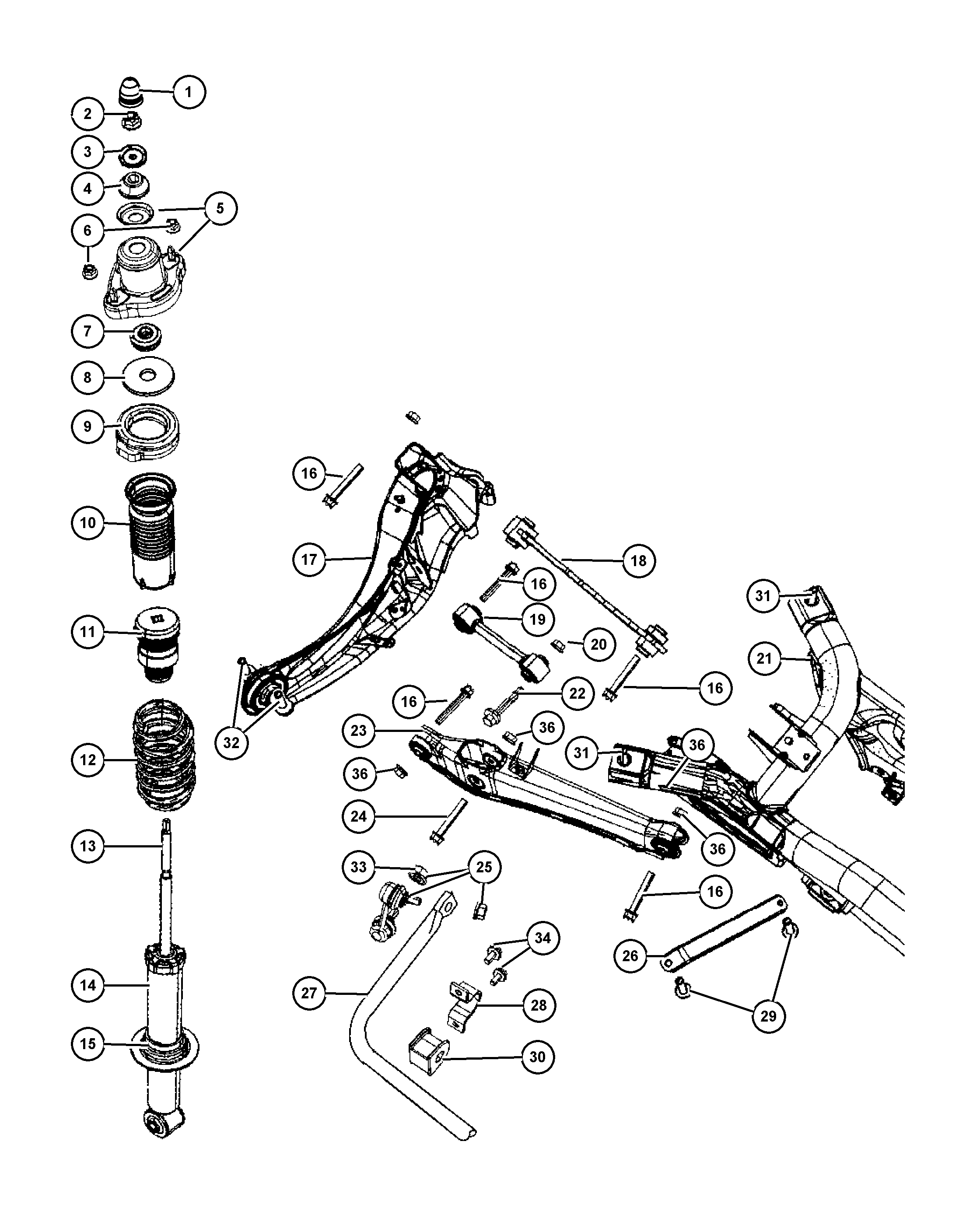 Jeep 5174 245AA - Stiepnis / Atsaite, Stabilizators adetalas.lv