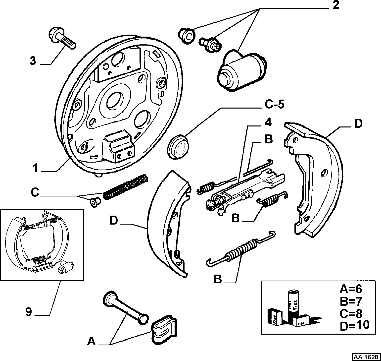 FORD 71739597 - Bremžu loku komplekts adetalas.lv