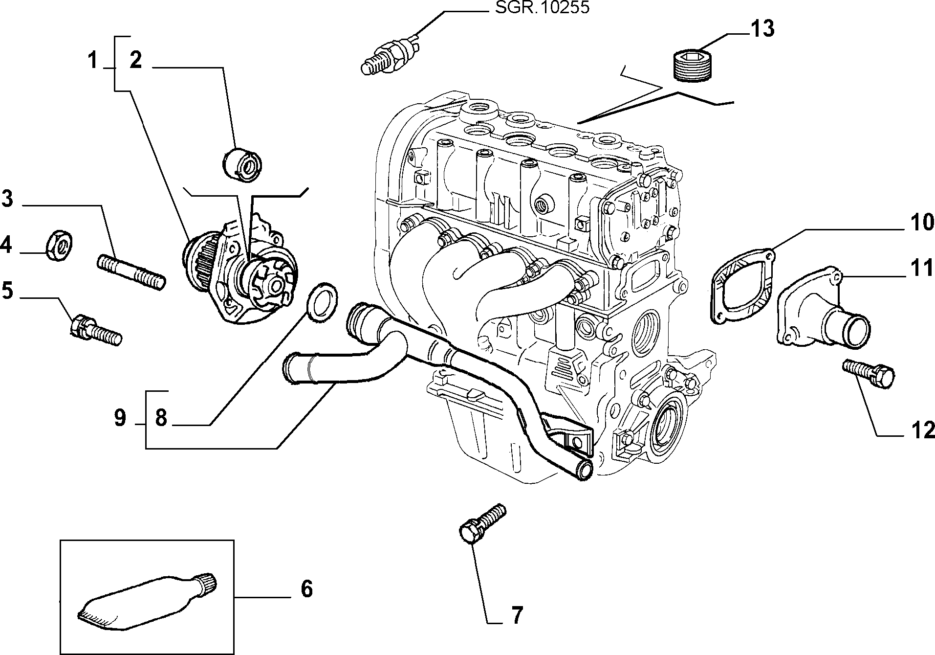 Abarth 46520401 - Ūdenssūknis adetalas.lv