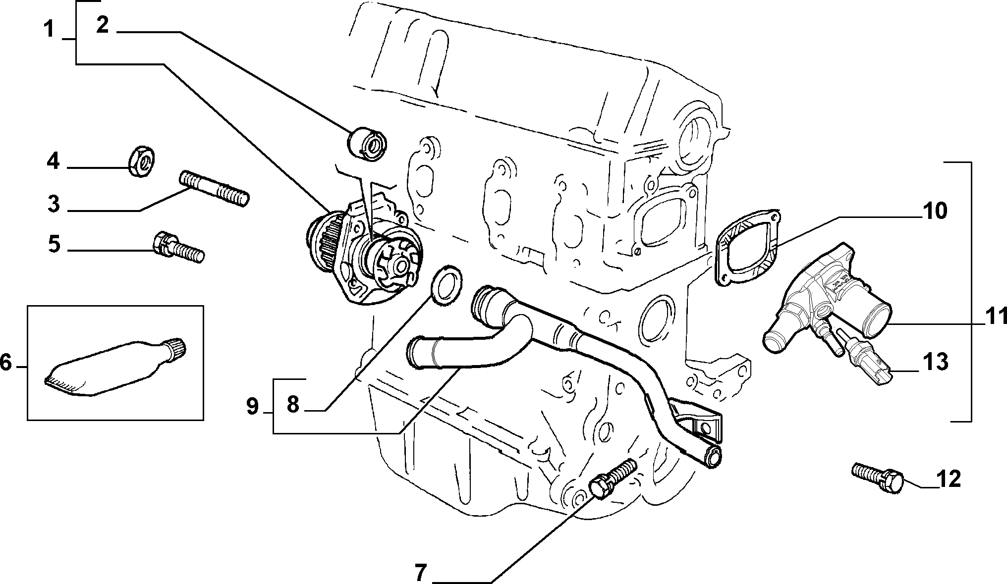 Alfa Romeo 55184081 - Ūdenssūknis adetalas.lv