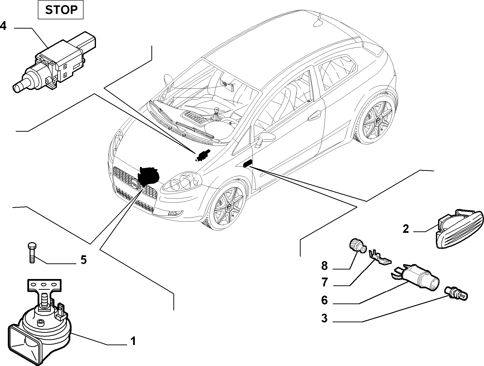 SAAB 55701395 - Bremžu signāla slēdzis adetalas.lv