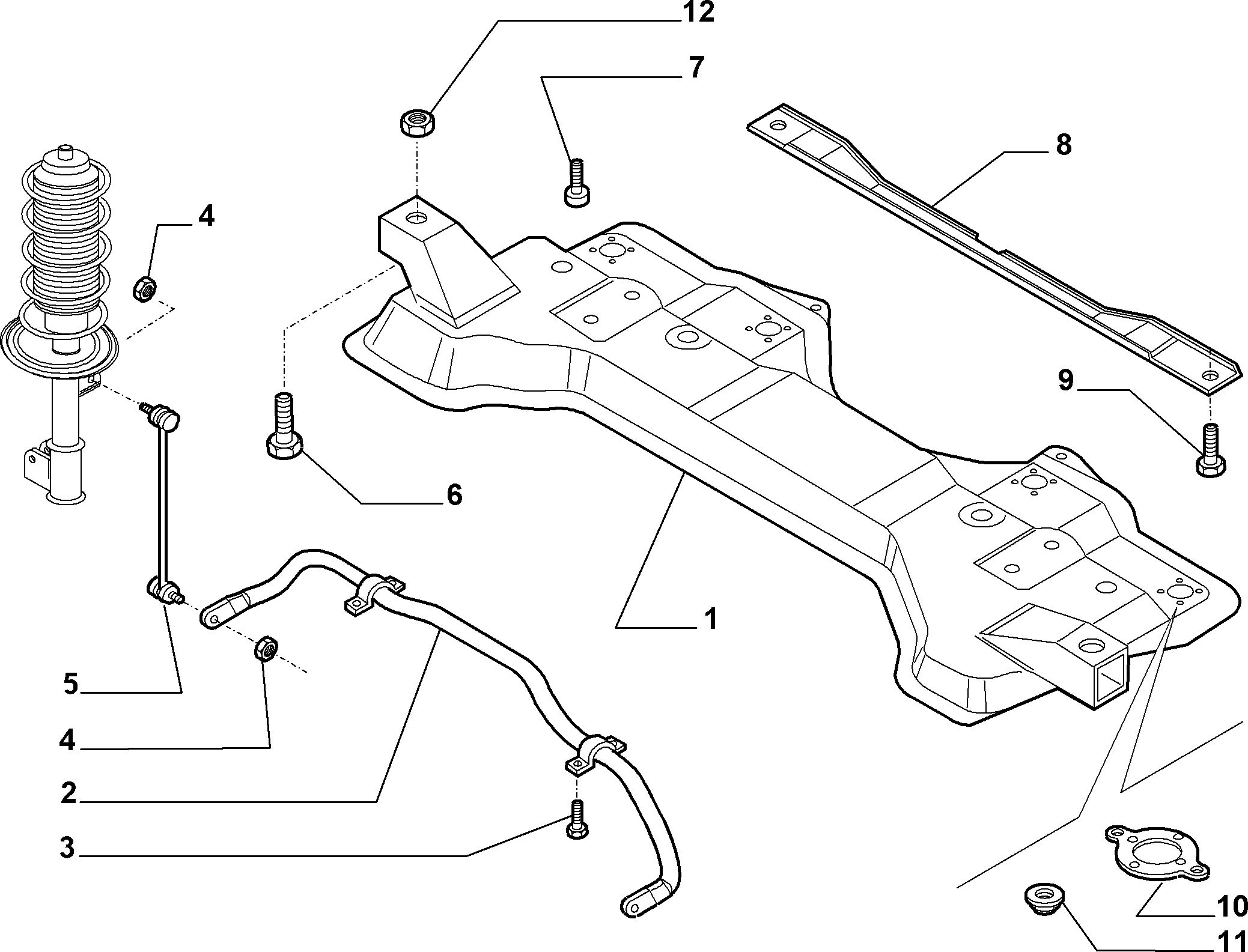 Lancia 55700753 - Stiepnis / Atsaite, Stabilizators adetalas.lv