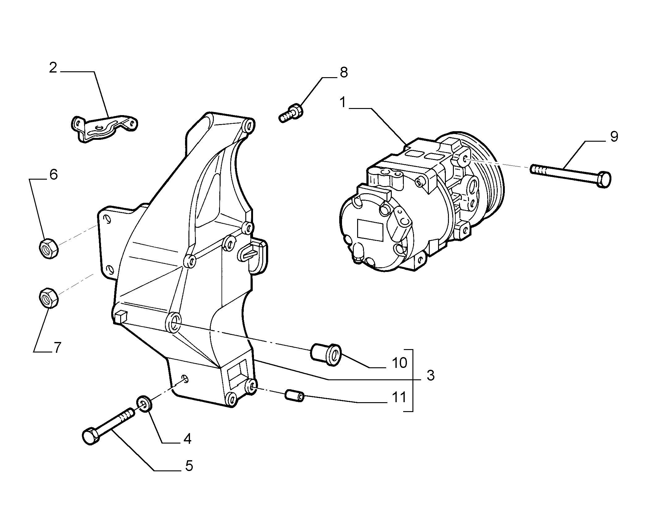 FIAT 55194880 - Kompresors, Gaisa kond. sistēma adetalas.lv