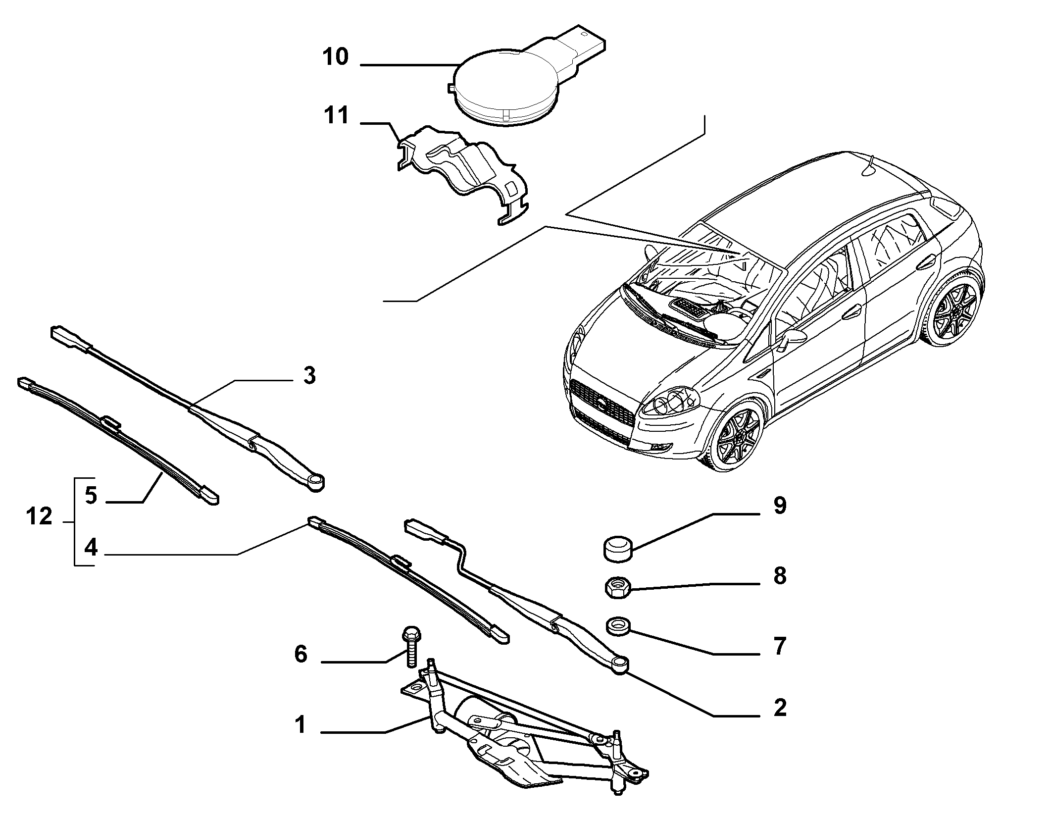 FIAT 51701425 - Stikla tīrītāja slotiņa adetalas.lv