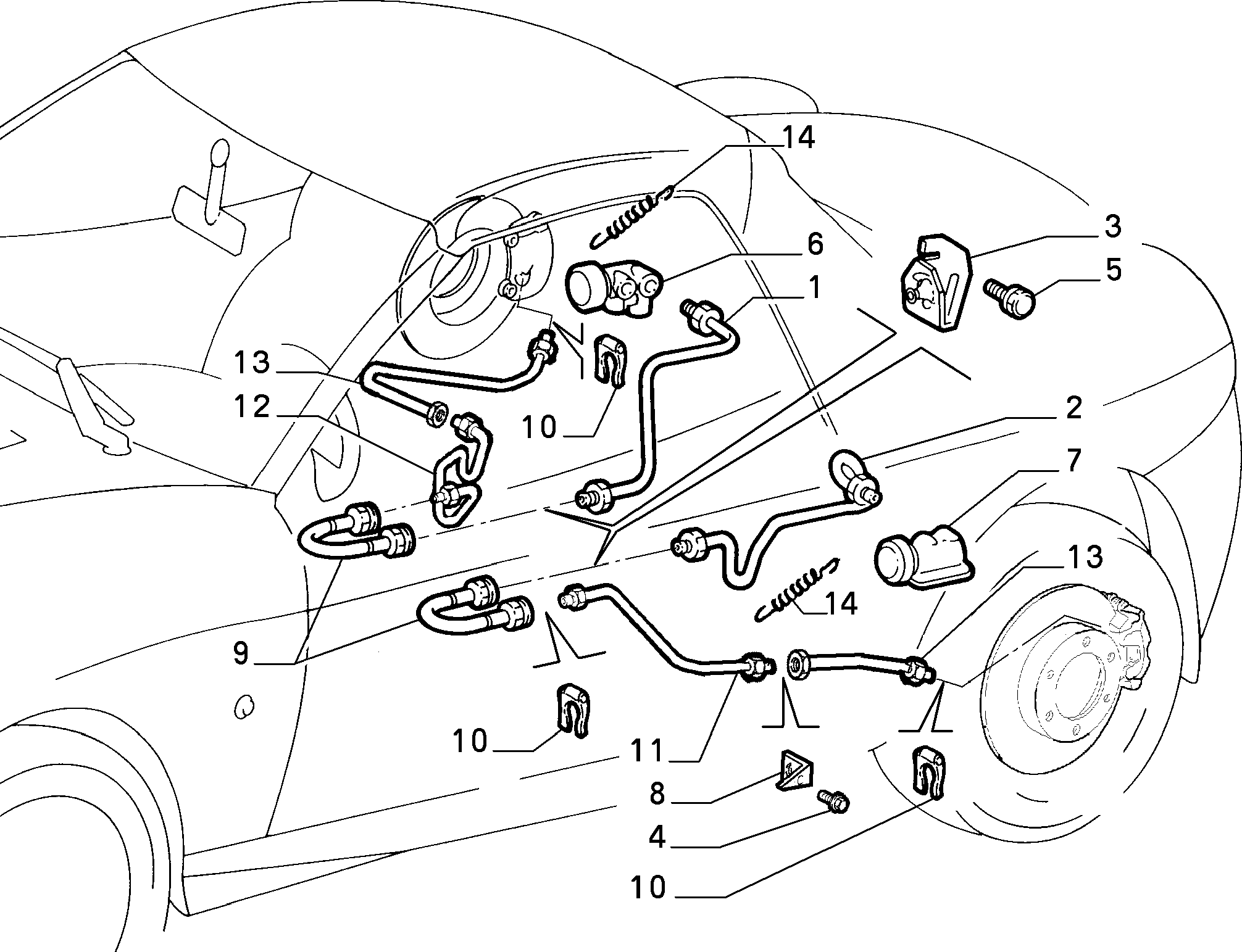 FIAT / LANCIA 7603330 - Bremžu šļūtene adetalas.lv