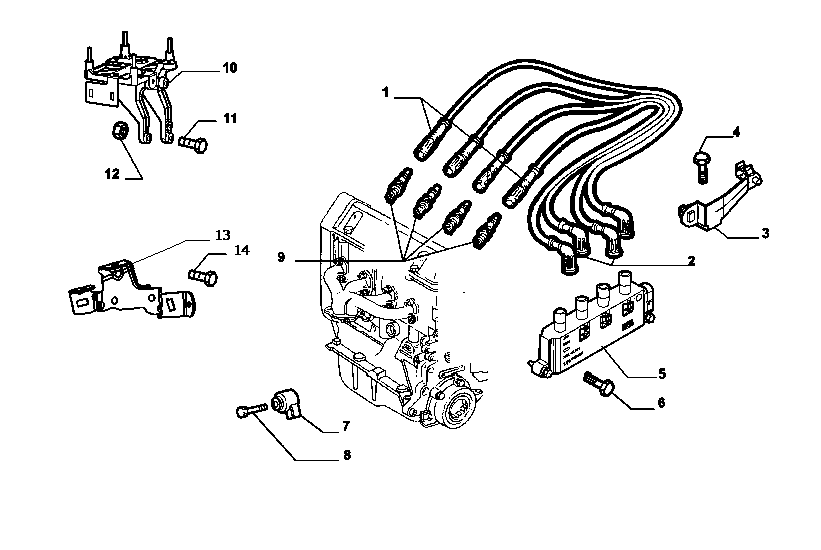 FIAT 55195776 - Augstsprieguma vadu komplekts adetalas.lv