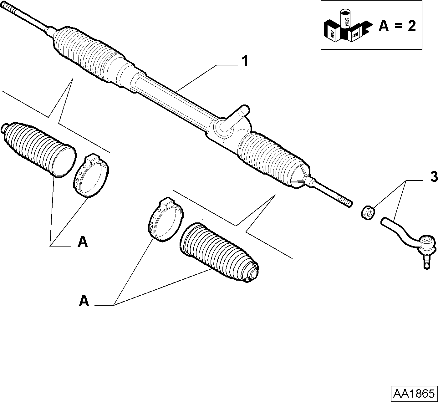 FIAT 77367002 - Stūres šķērsstiepņa uzgalis adetalas.lv