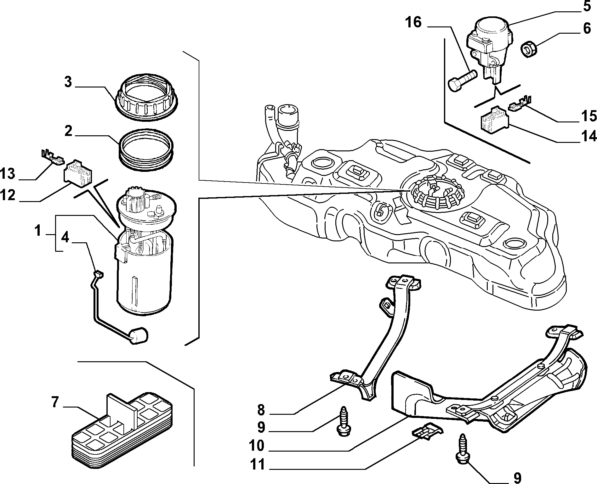 Alfarome/Fiat/Lanci 51709816 - Degvielas sūkņa modulis adetalas.lv